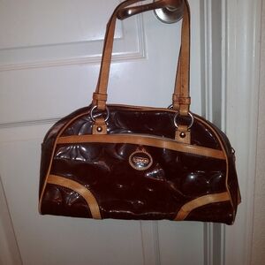 Coach Peyton Brown Patent Bag Purse